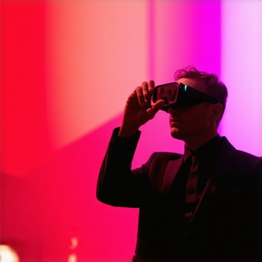 High-Tech Magic with Augmented Reality Magician performing augmented reality illusions at a large event