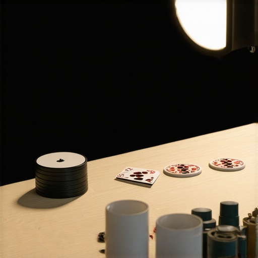 Magician's professional gear and lighting setup for a seamless performance