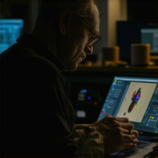 Magician maintaining electronic props and organizing routines using software tools for magic shows.