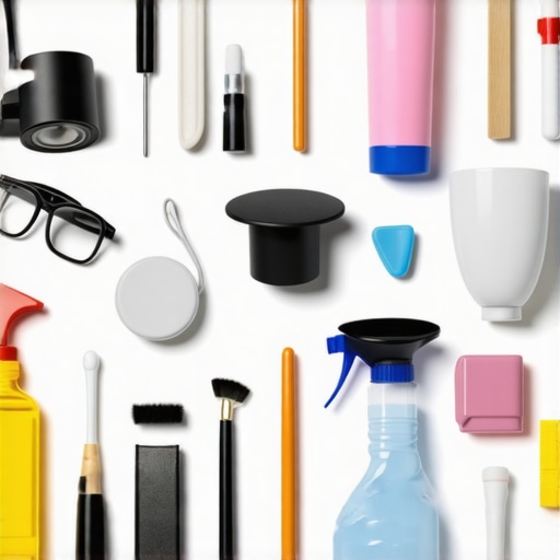 Close-up of magician's organized props and electronic devices used in magic shows